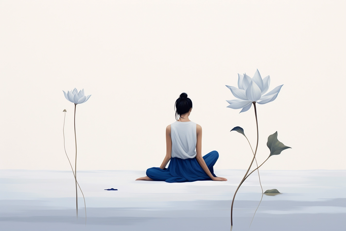 A close-up of Yana demonstrating a yoga posture.