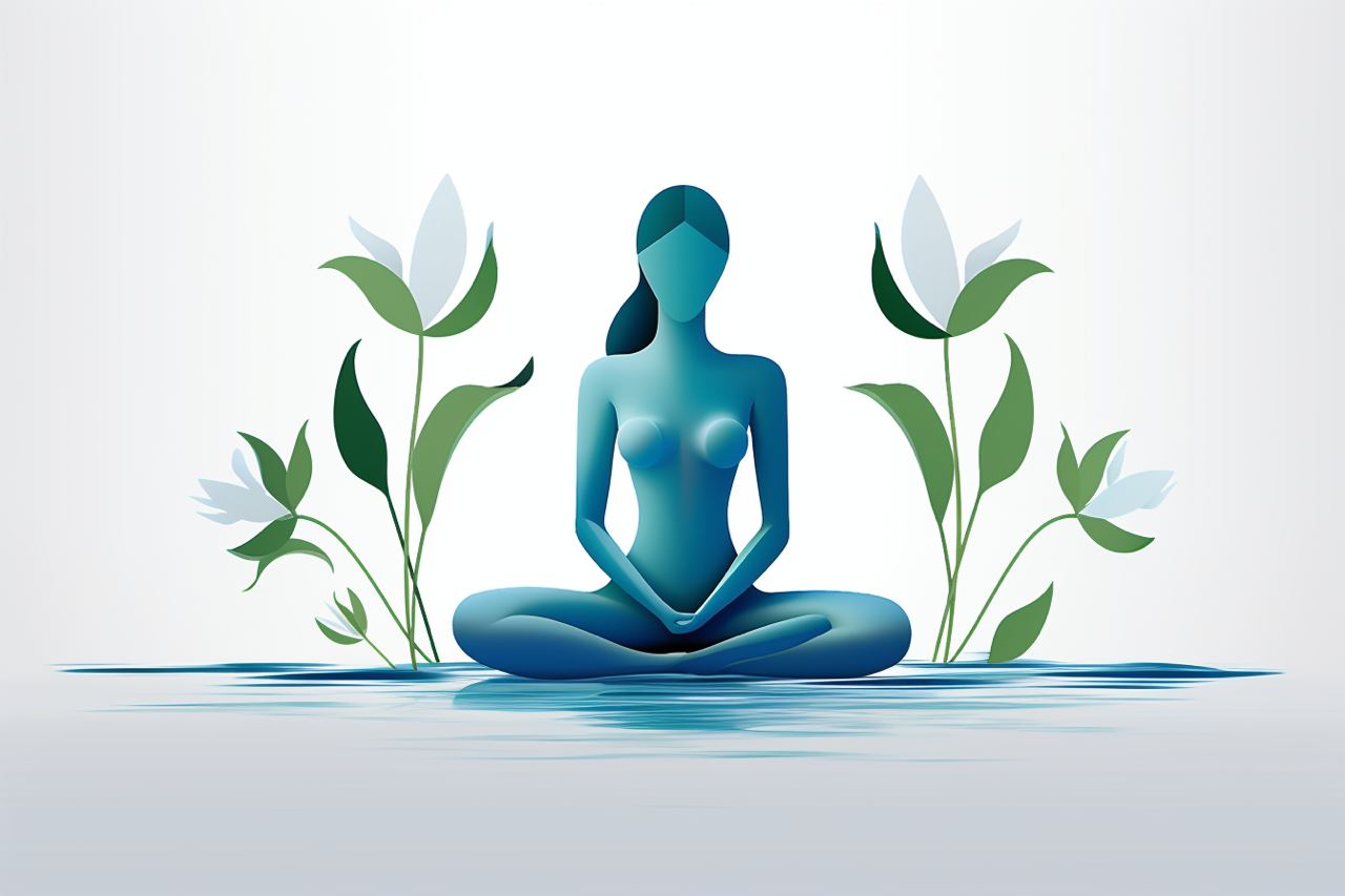 A close-up of Yana demonstrating a yoga posture.